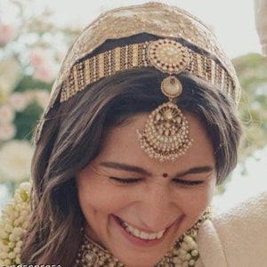 Awesome Alia Bhatt inspired Kundan Head Band/Sheesh Phool /Indian Bridal Matha Patti/Sheesh patti/Matha phool/Indian Bridal