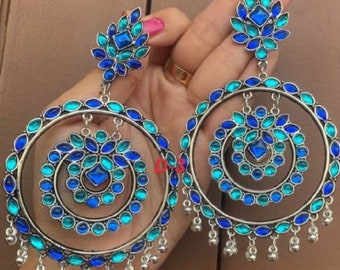 Mooie Bollywood Indiase Jhumka oorbellen/traditionele Penjabi jhumkas oorbellen/geoxideerde Jhumka.