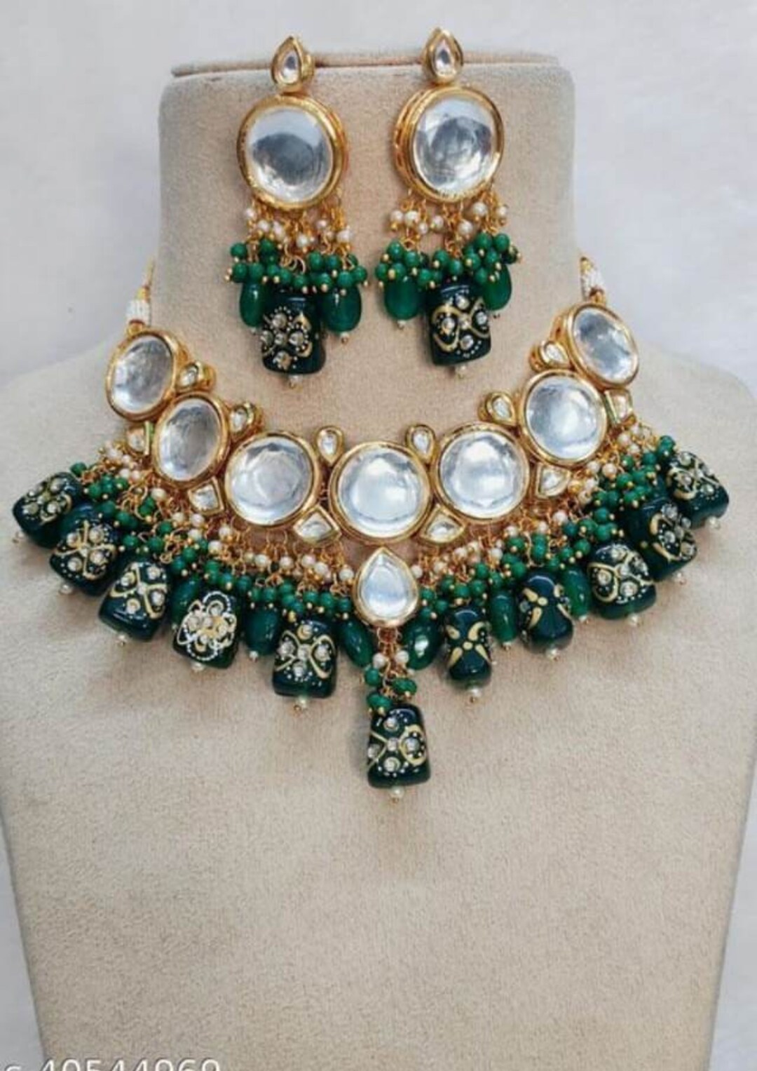 Simple kundan necklace best sale set