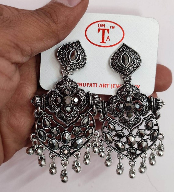 Ethnic Wood Earrings-Black – THETAPP18