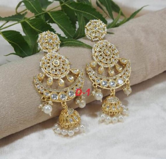 Kundan jhumka earrings design deals