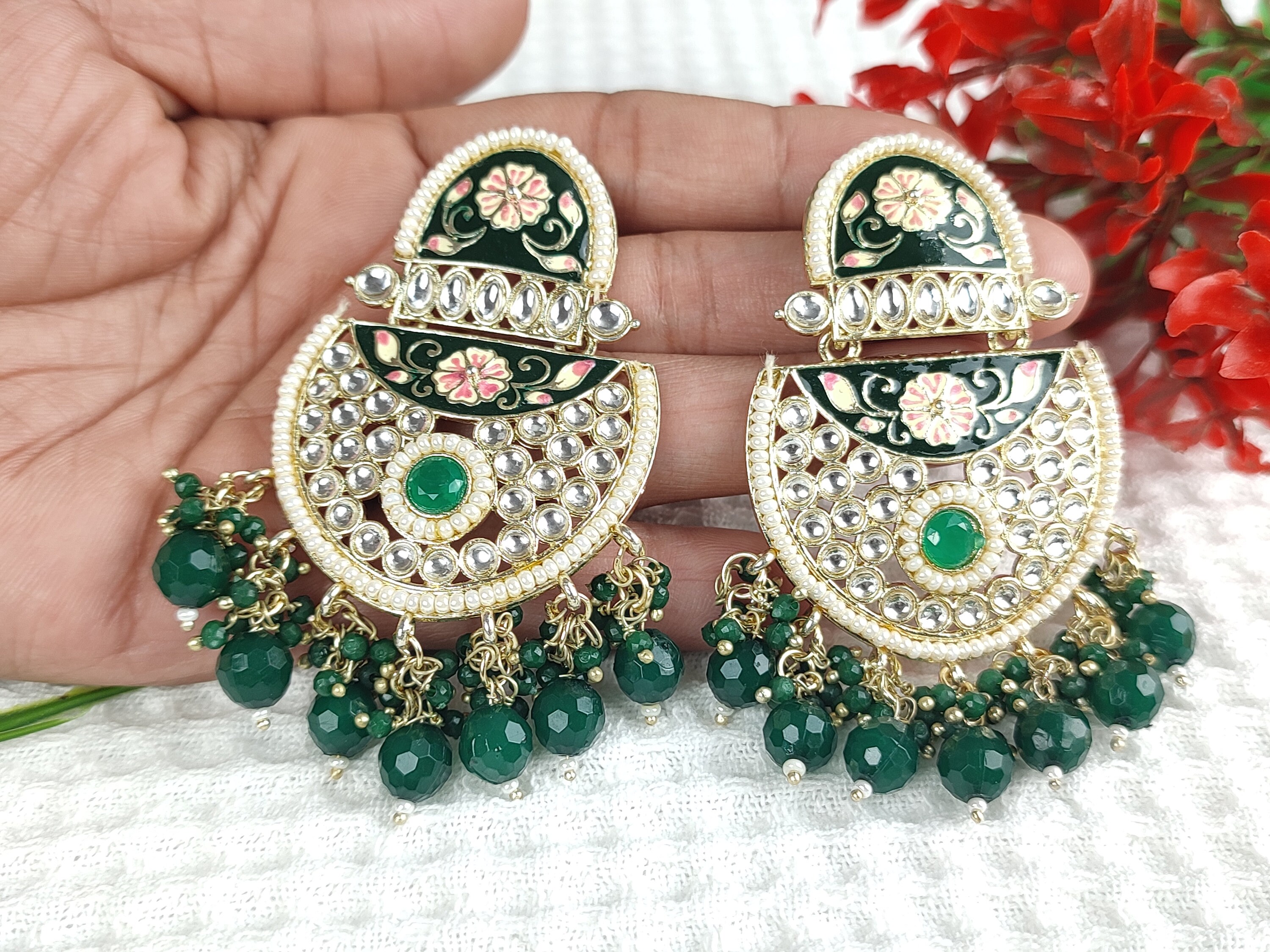 Green 2024 color jhumka