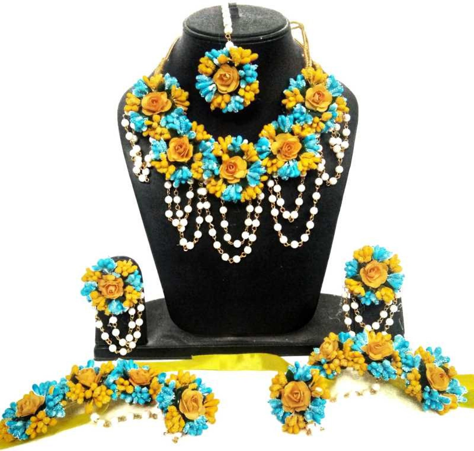Haldi Jewelry Set Indian Wedding Haldi Rasam Tradition Etsy