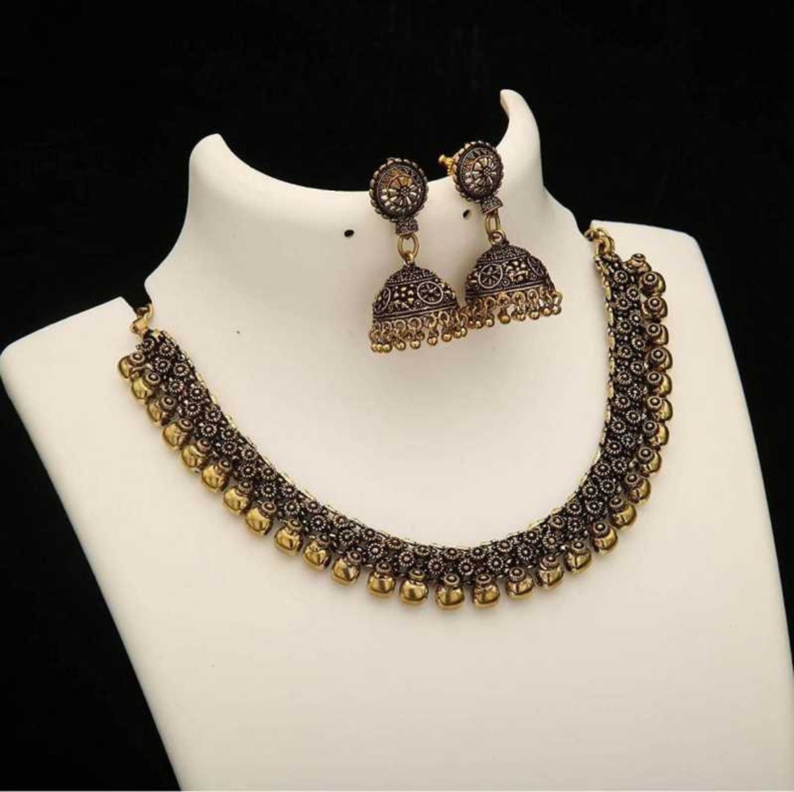 Beautiful Jewelry Imitation Jewelry Silver Oxidized Necklace Etsy Canada