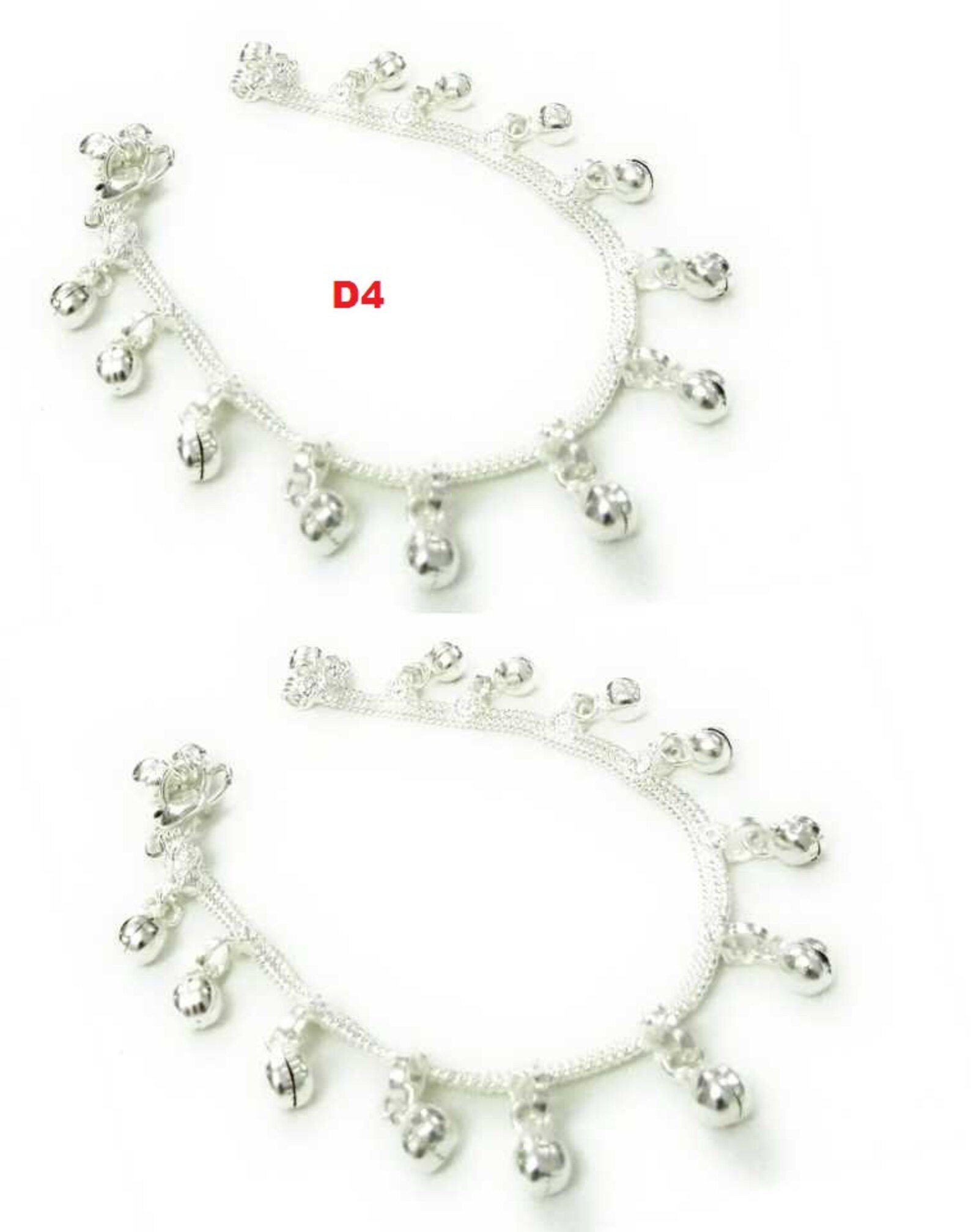 German Silver Anklets for Baby Girl Kids Silver Anklet pack Etsy