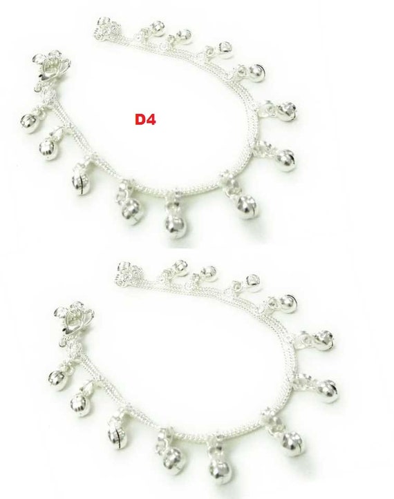 German Silver Anklets for Baby Girl Kids Silver Anklet pack of 2