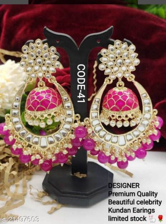 Flipkart.com - Buy DHARMSAVI COLLECTION Fancy Punjabi Style Big Bali Alloy  Chandbali Earring Online at Best Prices in India