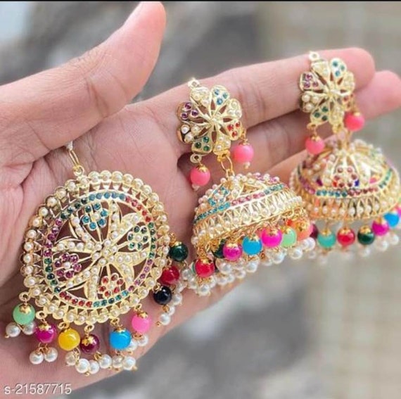 Zari Red Kundan Earrings – PRERTO E-COMMERCE PRIVATE LIMITED