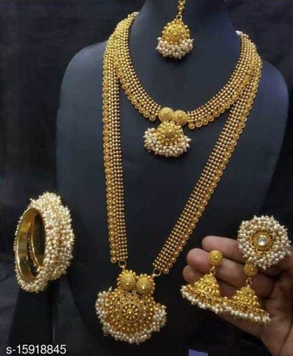 Matte finish necklace set outlet