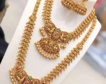 Golden necklace/temple necklace/temple jewellery/south temple jewellery/south wedding jewellery.