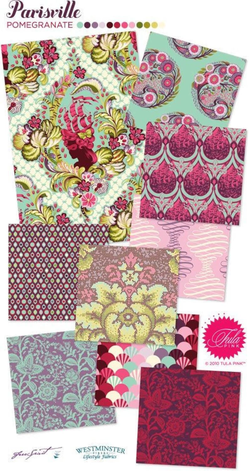 OOP by the half yard Parisville Fabric by Tula Pink for Free Spirit HTF