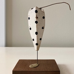 Mixed Media Assemblage (with primitive vintage fishing lure) Found Objects