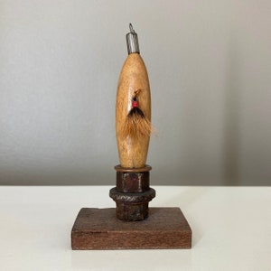 Vintage Fishing - Found Object Folk Art Assemblage - THE FEZ