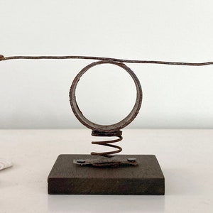 Assemblage Art - FOUND OBJECT - Ring and Spring