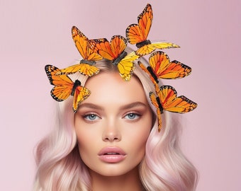 Monarch Butterfly Fascinator Headband