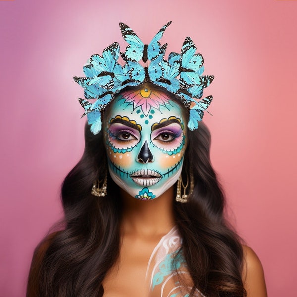 traditional day of the dead headpiece