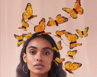 The Delfina Monarch Butterfly Fascinator