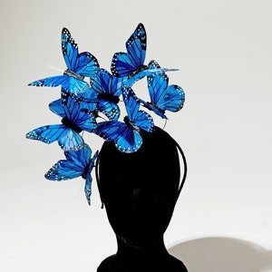 Derby Blue Butterfly Fascinator image 5