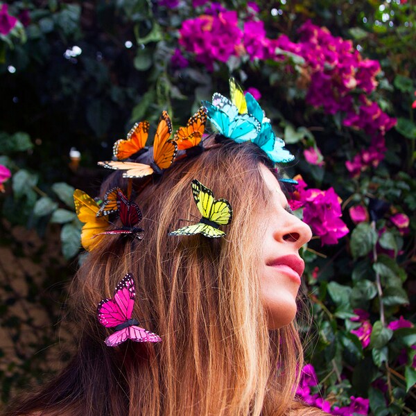 Rainbow Bright Butterfly Crown