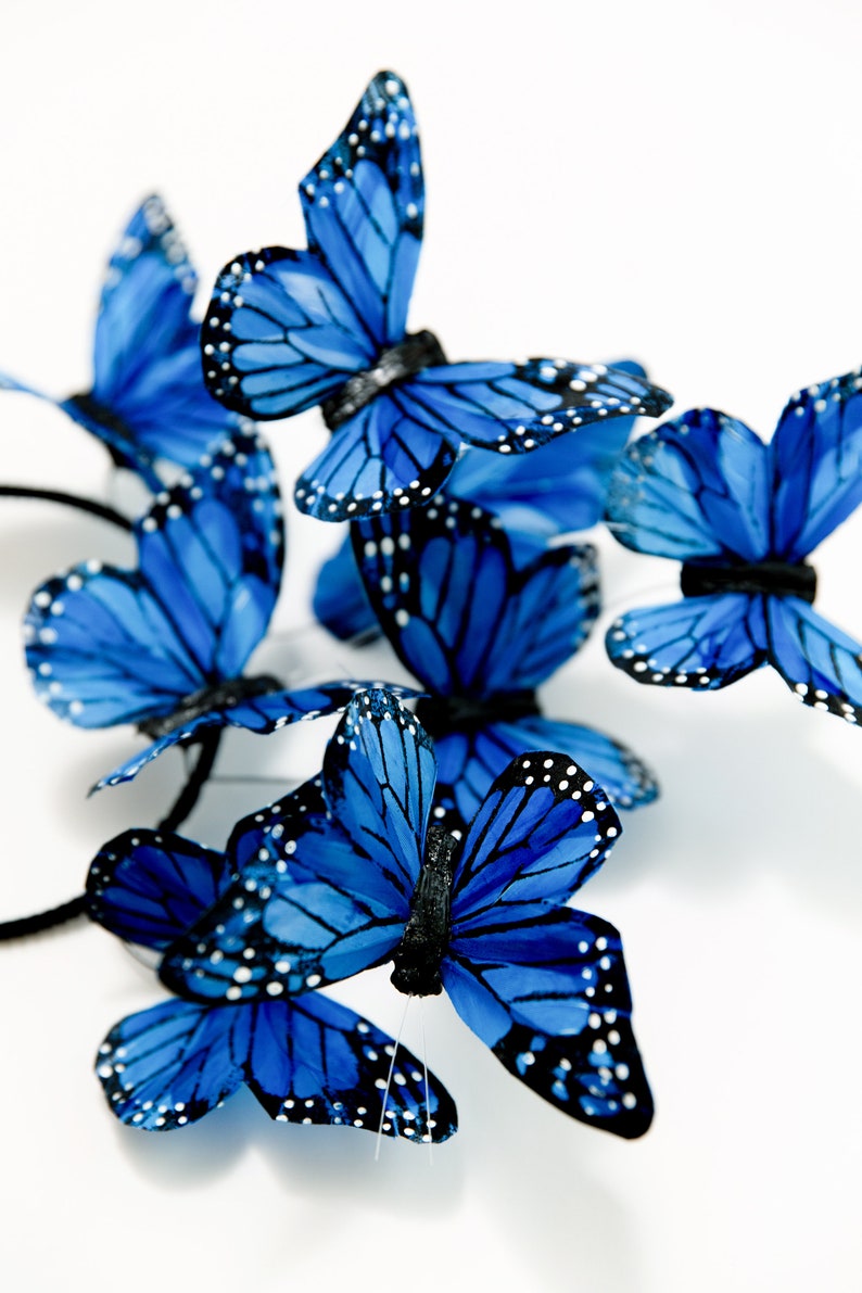 Derby Blue Butterfly Fascinator image 4