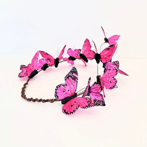 Girlcore Butterfly Crown, Festival Crown, Fascinator, Halo image 6