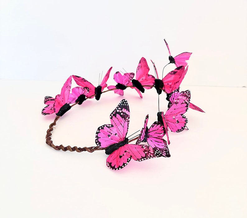 Girlcore Butterfly Crown, Festival Crown, Fascinator, Halo image 6