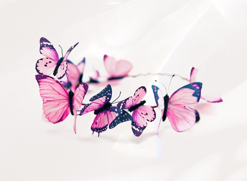 Strawberry Shortcake Pink Butterfly Crown image 1