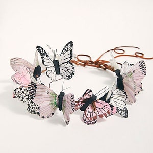 Blushing Pink Butterfly Crown image 2