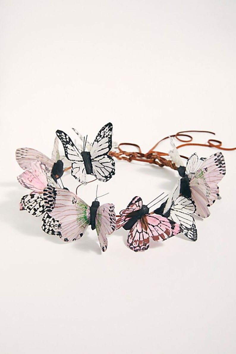 Blushing Pink Butterfly Crown image 2
