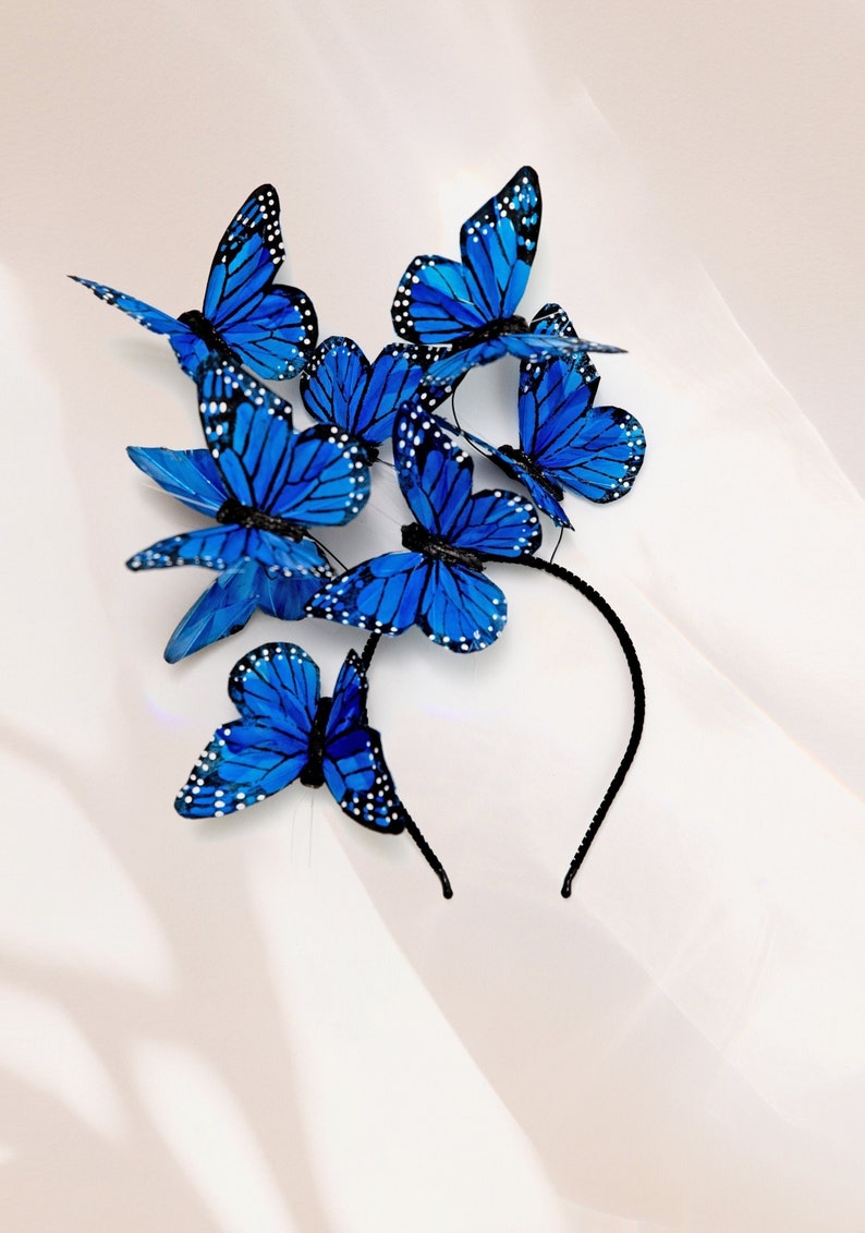 Derby Blue Butterfly Fascinator image 2