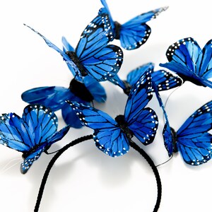 CUSTOM Derby Blue/Orange Butterfly Fascinator image 3