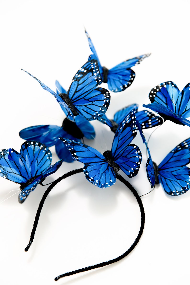 Derby Blue Butterfly Fascinator image 3