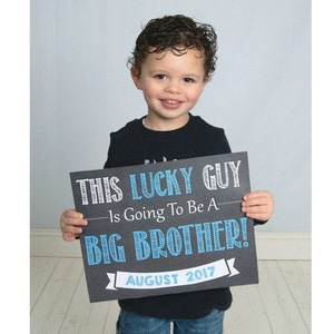 Big Brother Ankündigung, Geschwister Ankündigung, 2. Schwangerschaft Ankündigung, Baby Nummer 2, Big Brother Sign, Zweites Baby, Schwangerschaftsanzeige