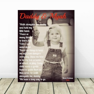 Walk With Me Daddy, Personalized Christmas Gift, Gift For Dad, Gift For Husband, Christmas Gift For Dad, New Dad, Dads First Christmas