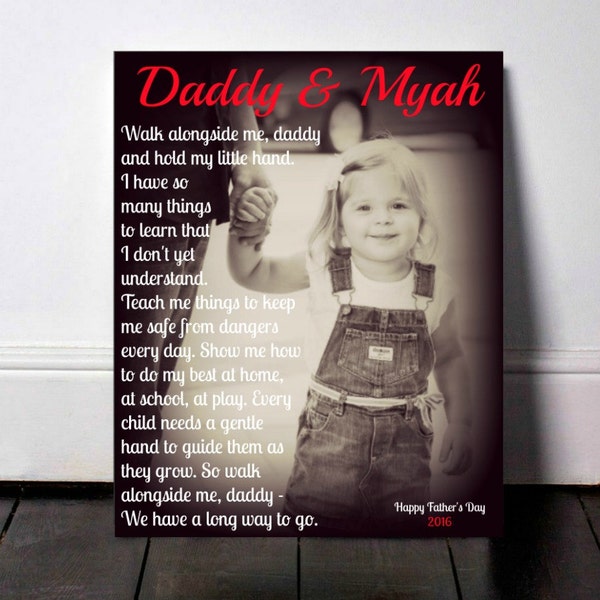 Walk With Me Daddy, Personalized Father’s Day Gift, Gift For Dad, First Father’s Day, Gift For Husband, Birthday Gift For Dad, New Father
