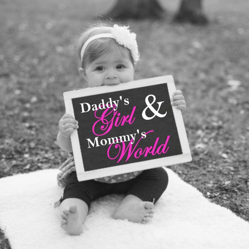 Daddys Girl and Mommys World Printable Nursery Art Baby Girl | Etsy
