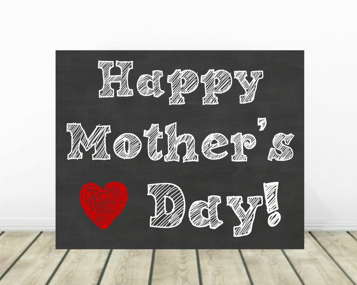 Happy Mothers Day Chalkboard Sign Mothers Day Gift Gift Etsy