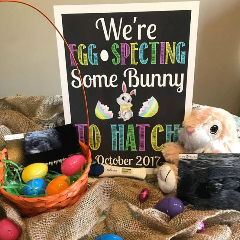 Easter Pregnancy Announcement Easter Reveal Easter Pregnancy Etsy