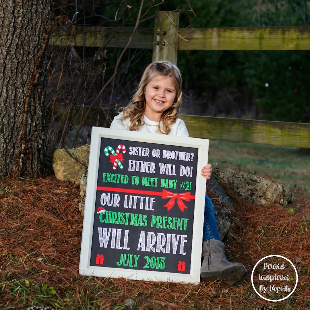 Christmas Pregnancy Announcement, Christmas Baby Reveal, 2nd Pregnancy