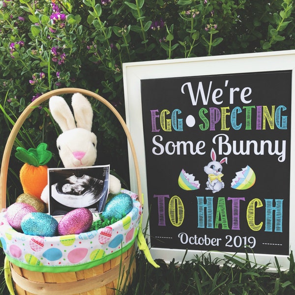 Easter Pregnancy Announcement, Easter Reveal, Easter Pregnancy Sign, Pregnancy Reveal, Easter Pregnancy Reveal, April Pregnancy Announcement