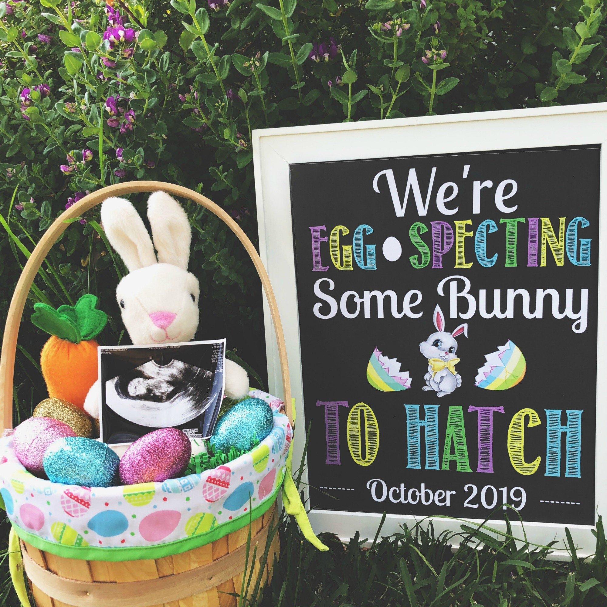 Easter Pregnancy Announcement Easter Reveal Easter Pregnancy Etsy