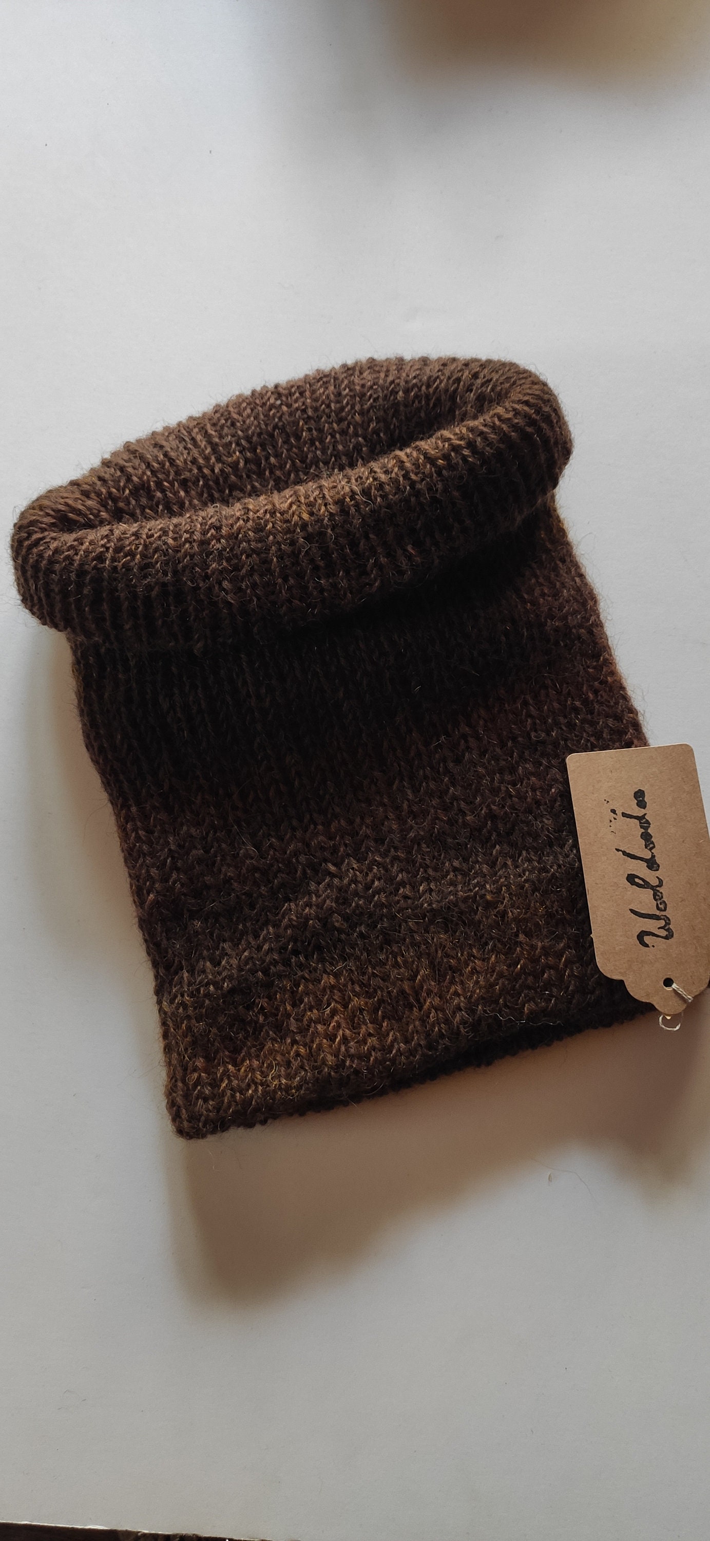 Snood - Maxi-collar in Hand-knitted Alpaca Wool, Fully Lined