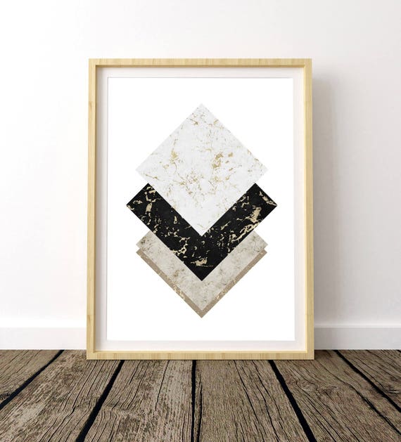 Nordic Design Printable Marble Black Gold Marble Marble Etsy