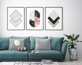 3 Piece Wall Art, Set of 3 prints, Scandinavian Modern, Affiche Scandinave, Mid Century Modern, Bedroom Wall Art