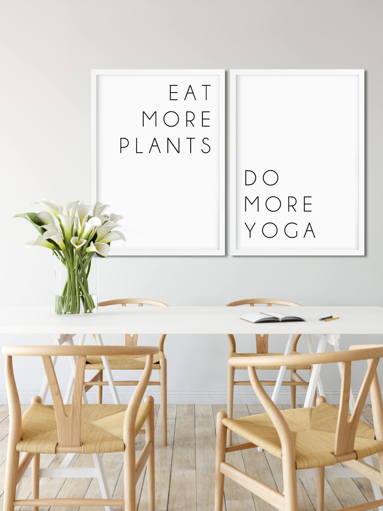 Printable Yoga Quote Yoga Quotes Wall Art Yoga Poster Set Etsy