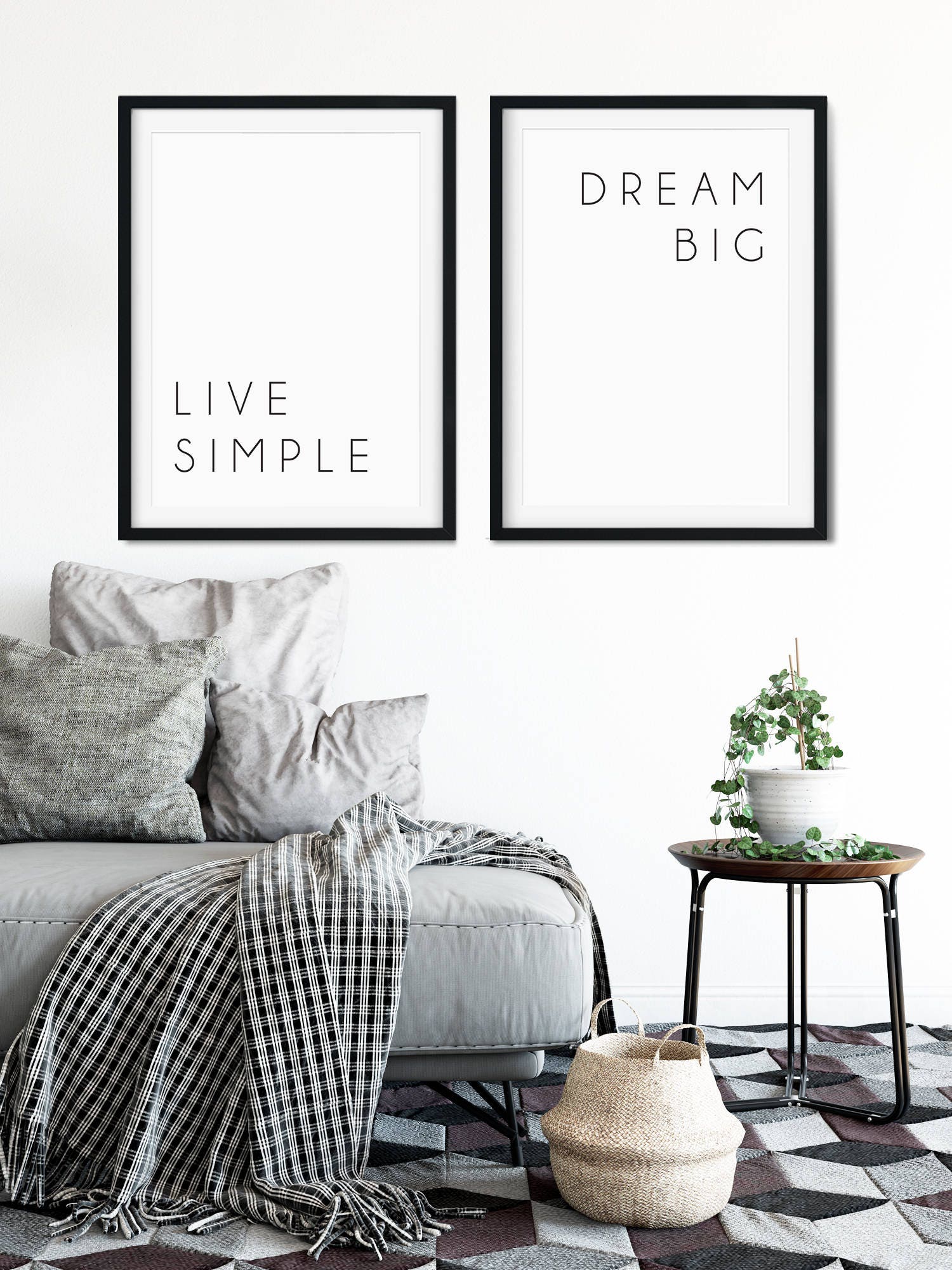 Art Print Above Bed Dream Big Art Above the Bed Set of 2 Etsy UK