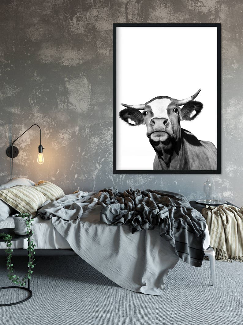 Cow Print, Modern Farmhouse, Cow Poster, Cattle Photography, Farm Animal Wall Art, Farm Animal Print, Farm Animal Nursery, Farm Nursery image 3