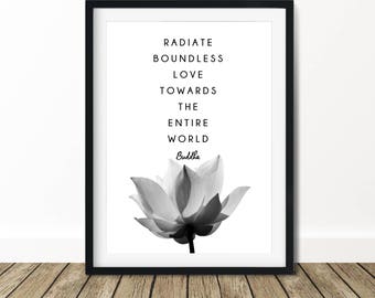 Yoga Buddha Art, Buddha Quotes, Buddha Wall Art, Gift For Yogi, Yoga Poster, Yoga Studio Decor, Buddha Prints, Buddha Art, Buddha Poster