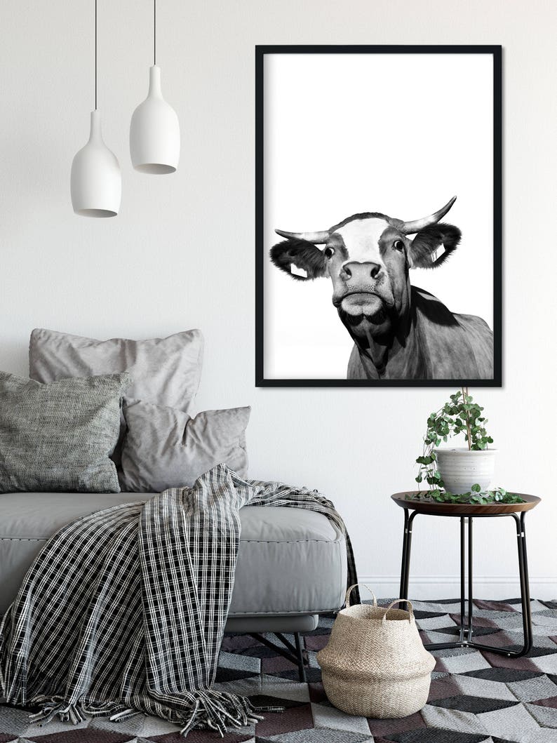 Cow Print, Modern Farmhouse, Cow Poster, Cattle Photography, Farm Animal Wall Art, Farm Animal Print, Farm Animal Nursery, Farm Nursery image 2