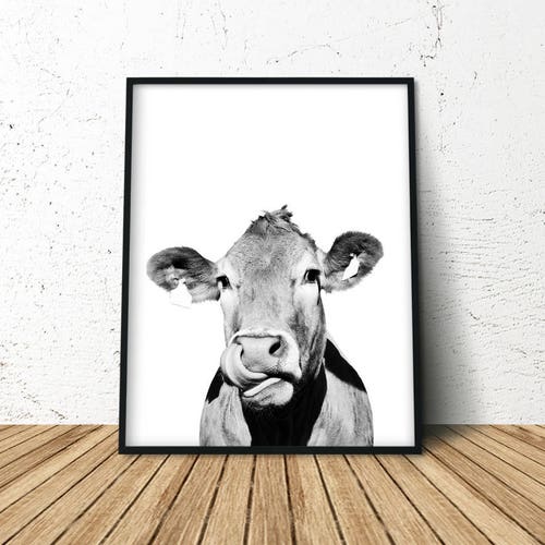 Highland Cow Print Farm Animal Wall Art Digital Download Etsy